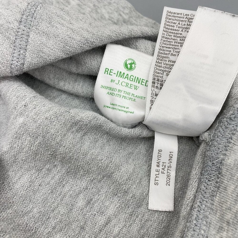 J. Crew Magic Rinse Pullover Hoodie Sweatshirt Oversized Gray Womens XL - Picture 5 of 8